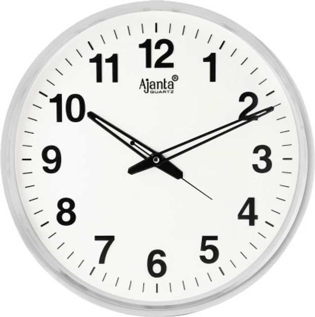 AJANTA Standard Analog Wall Clock (32 cm X 32 cm, White, With Glass)