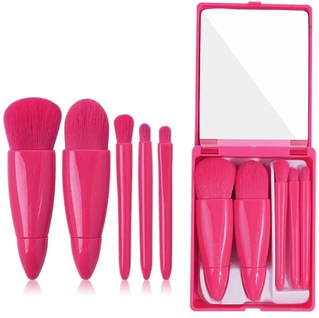 Colorstock Beauty 5 Pcs Makeup Brushes Set (Pink, Set of 2)