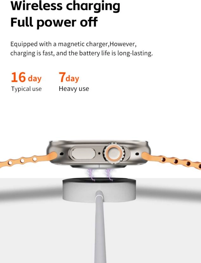 Smartwatch For Men & Women (Orange, Free Size) As