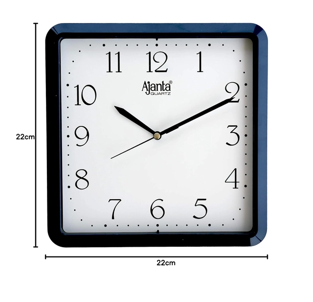 Plastic Ajanta Wall Clock (Blue, 22 cm)