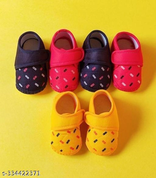 Shoes for Infants (Multicolor, 0-3 Months) (Pack of 3)