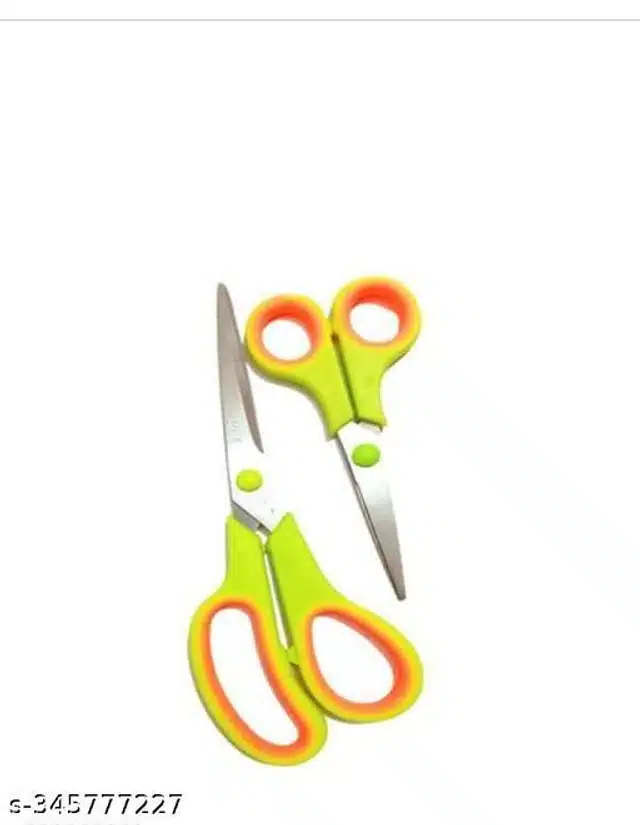 Stainless Steel Scissor (Multicolor, Pack of 2)