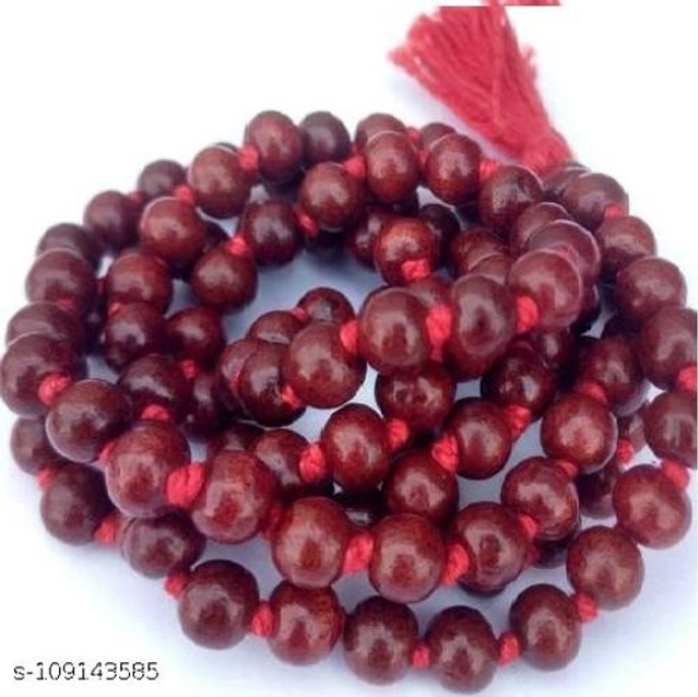 Red Chandan Beads Jap Mala (Brown)