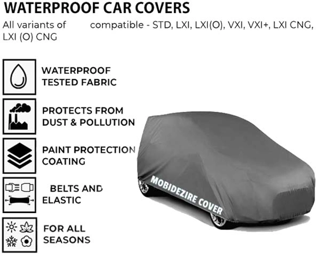 Polyster Solid Water Resistance Car Cover for Honda City i DTec E (Grey)