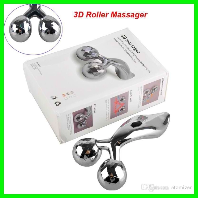 3D Face Massage Roller (Silver)