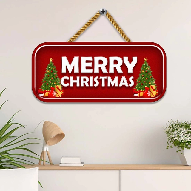 Wooden Wall Hanging for Christmas (Multicolor)