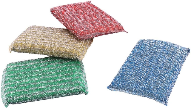 Scratch Proof Kitchen Utensil Scrubber Pads (Multicolor, Pack of 4)