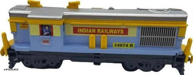 Pull Back Train Engine Toy for Kids (Blue & Yellow)