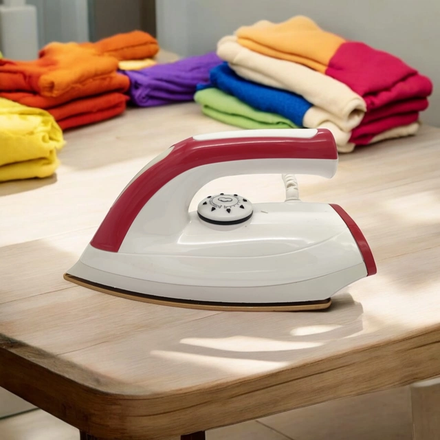 Nissan Home Appliances Light Weight Dry Iron (Red & White, 1000 W)