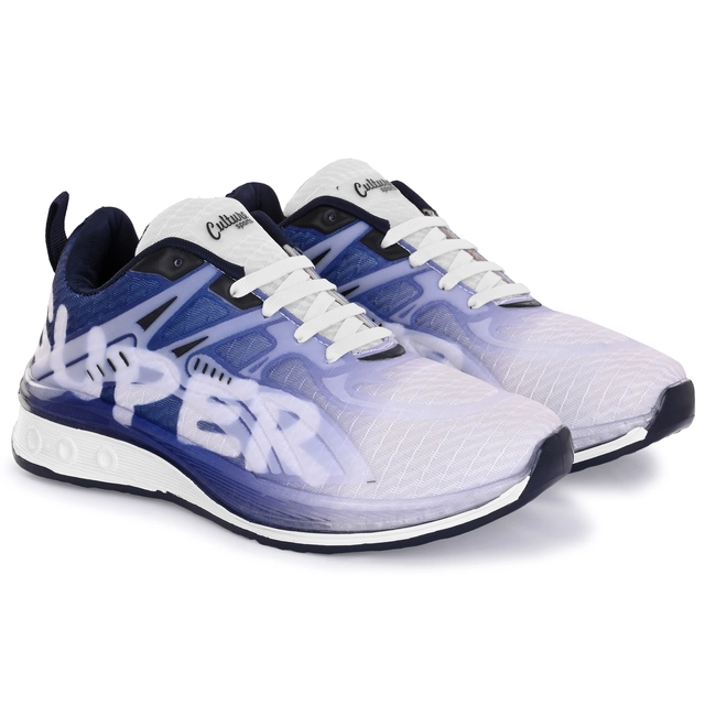 Sports Shoes for Men (Blue & White, 6)