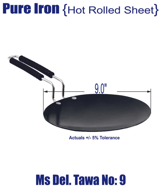 Iron Non Coated Roti Tawa (Black, 22 cm)