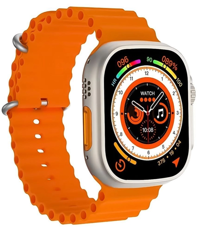 Tecsox 2.19" Screen Metal Sheel BT Calling Orange Smart Watch (Pack of 1)