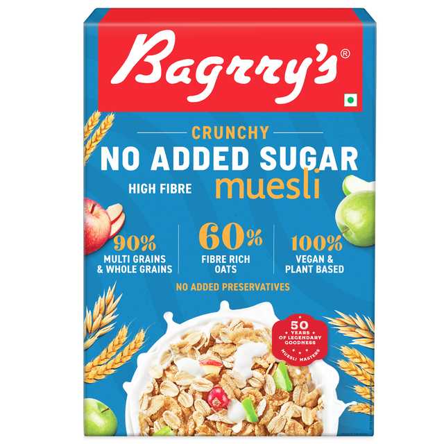 Bagrry's क्रंची मूएसलि विथ नो एडेड चीनी 500 g