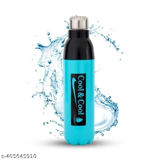 Fancy Plastic Water Bottle (Blue, 1000 ml)