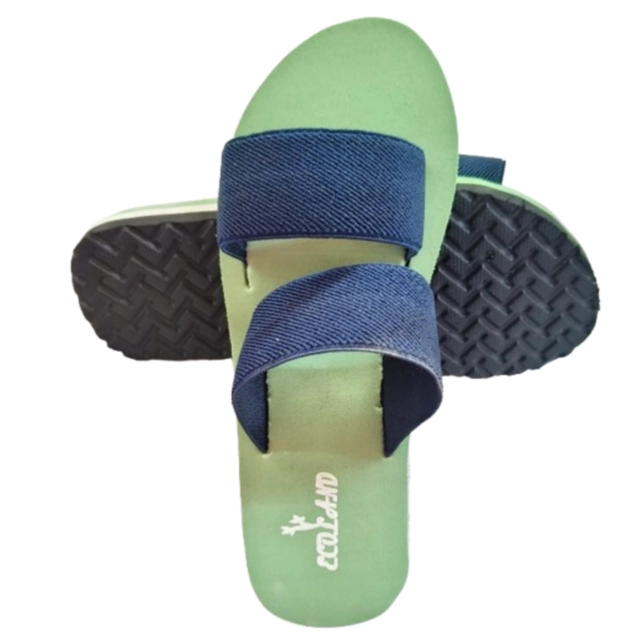 Sliders for Women (Navy Blue & Mint Green, 4)