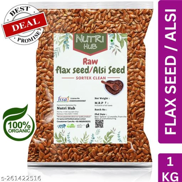 Nutri Hub Brown Flax Seeds (1000 g)