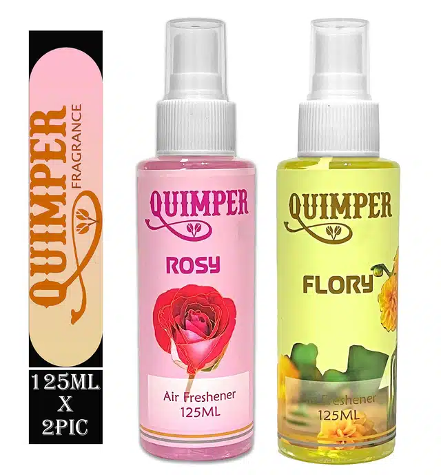 Quimper Rose & Flory Room Air Freshener (125 ml, Pack of 2)