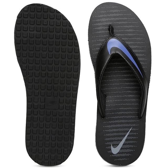 Flipflops for Men (Black & Blue, 6)