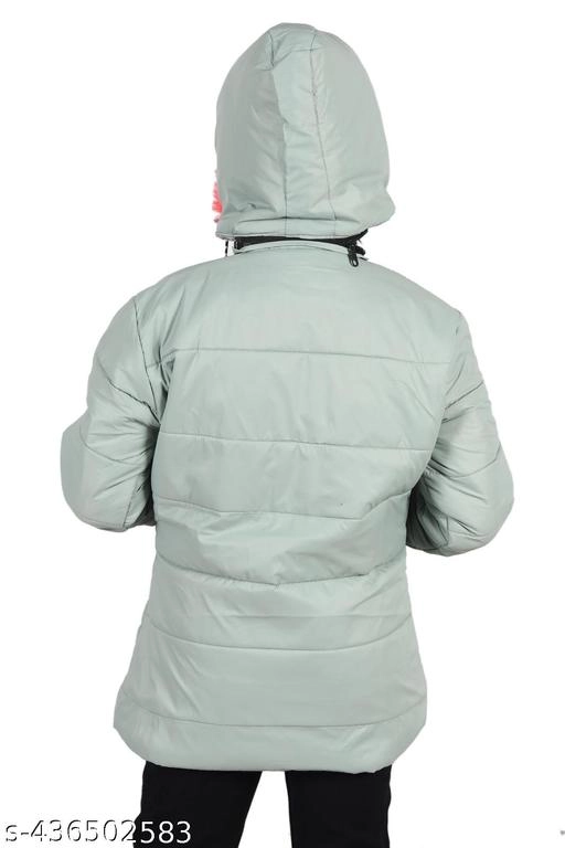 Nylon Jacket for Girls (Mint Green, 7-8 Years)