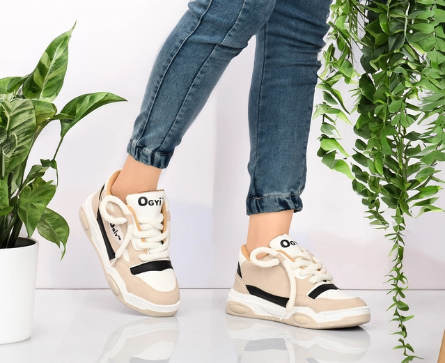 Casual Shoes for Women (Cream, 4)