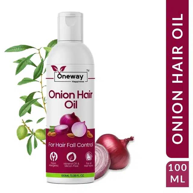 Oneway Happiness Onion Hair Oil and Shampoo Combo (Pack of 2, 100 ml)