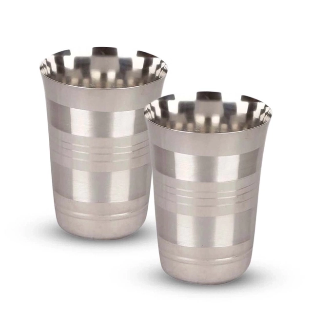 NIVIS Stainless Steel Fortuner Tumbler (195 ml each, pack of 2)