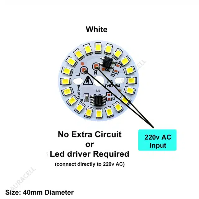 LED DOB Light Material (9 W, Pack of 10)