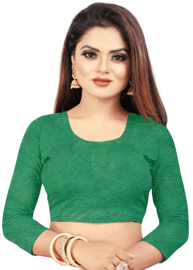 Georgette Embroidered Saree for Women (Bottle Green, 6.3 m)