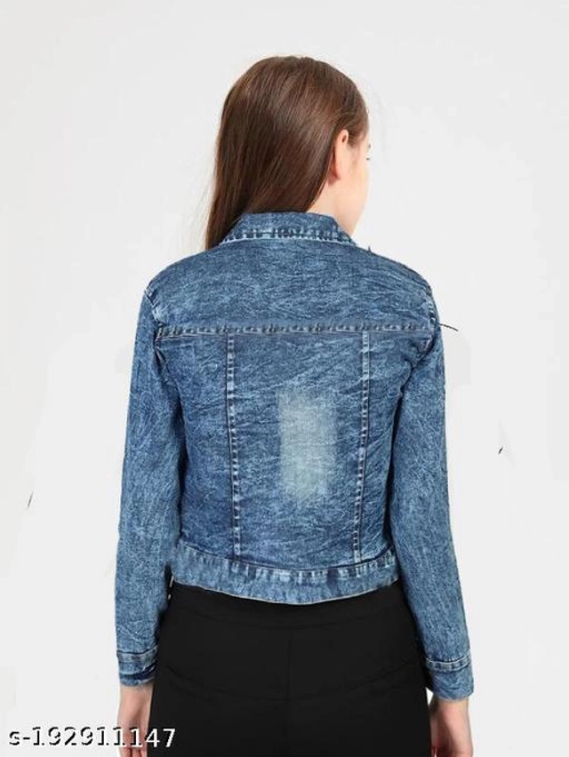 Denim Jacket for Girls (Blue, 4-5 Years)