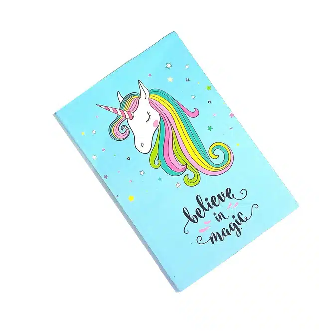 Unicorn Printed Ruled Diary for Girls (A5 Size, 50 Pages) (Multicolor)