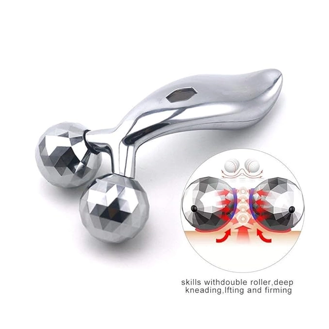 3D Manual Roller Massager (Silver)