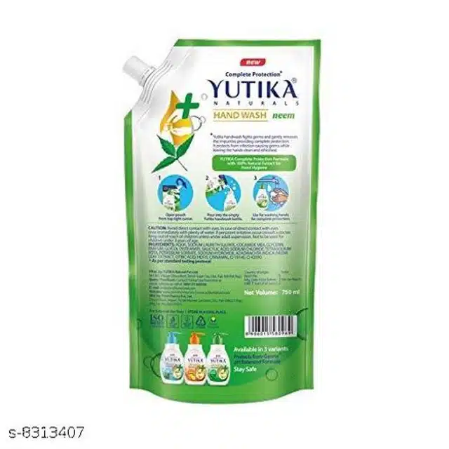 Yutika Naturals Complete Protection Neem Hand Wash (750 ml, Pack of 2)