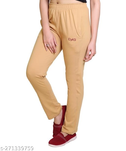 Cotton Blend Pyjama for Women (Beige, L)