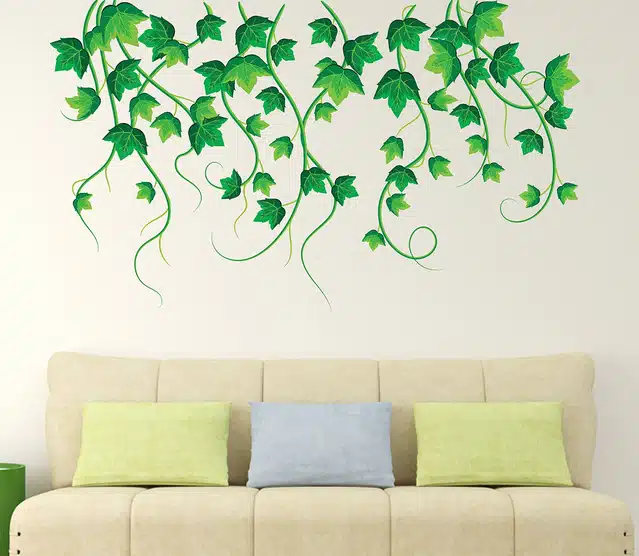 Green Leaves Self Adhesive Wall Stickers