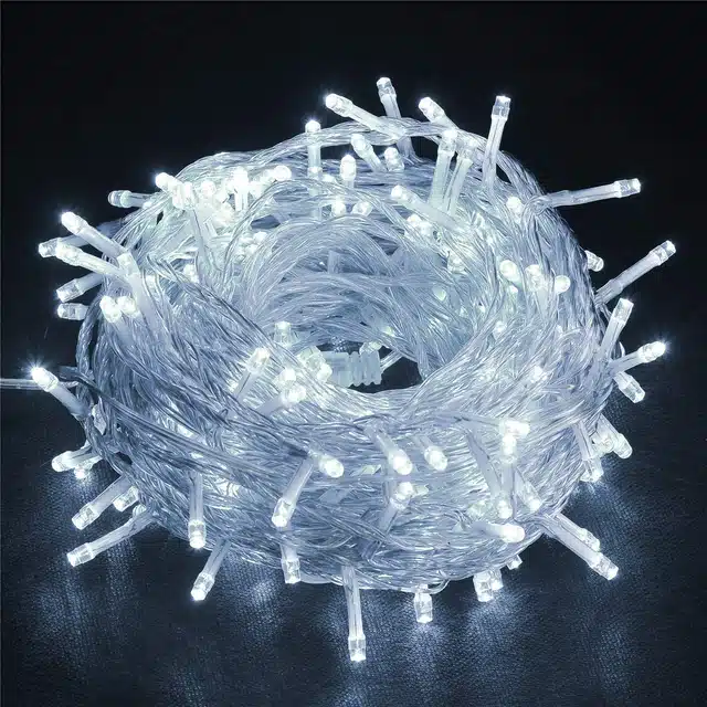 LED Pixel String & Rice Light for Festive Decoration (White, 15 m)