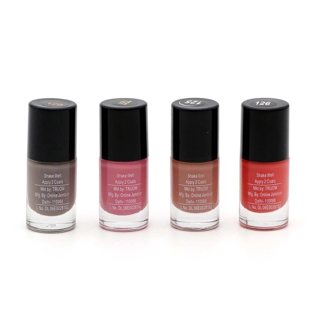 Nail Paint Gel/Glossy Finish Multipack Form Festive Edition (Pack Of 4), (7 ml Each)