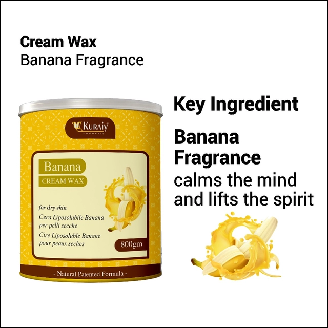 Kuraiy Cosmetic Banana Cream Hair Remover Wax (800 g)