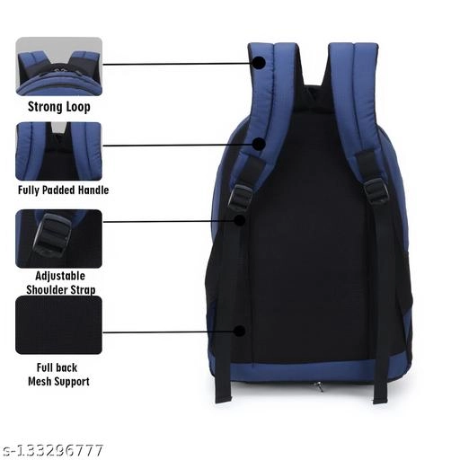 Nylon Backpack for Men & Women (Blue, 35 L)