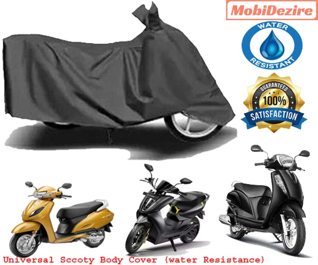 Polyester Semi-Waterproof Universal Motorcycle Cover (Grey)