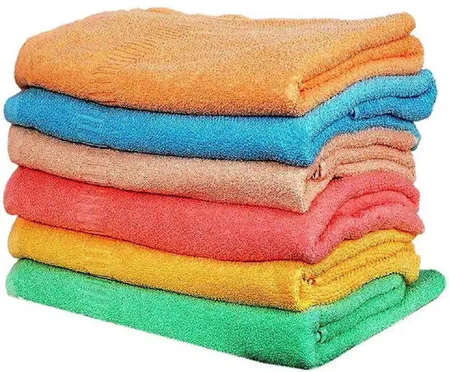 Cotton Super Absorbent Antibacterial Face & Hand Towels (Pack of 6) (Multicolor, 12x18 inches)