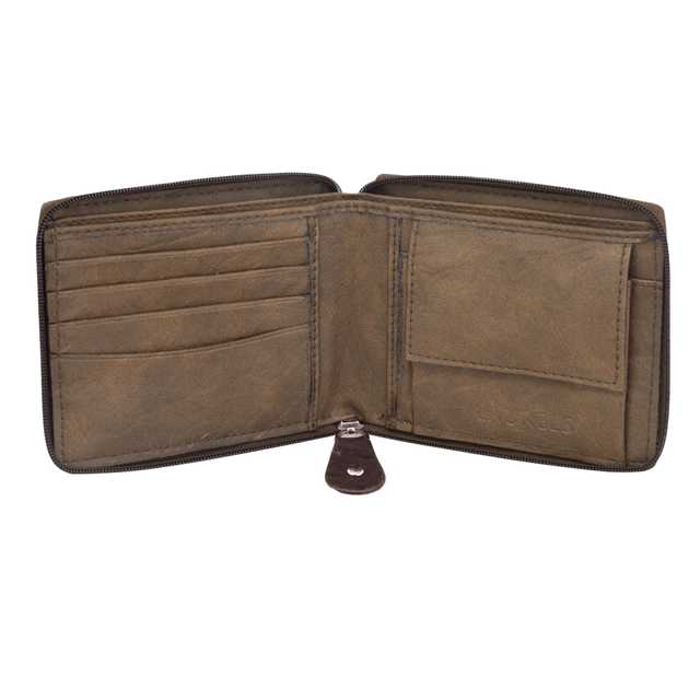 Walrus Vegan Leather Men Wallet (Brown) (RC-458)