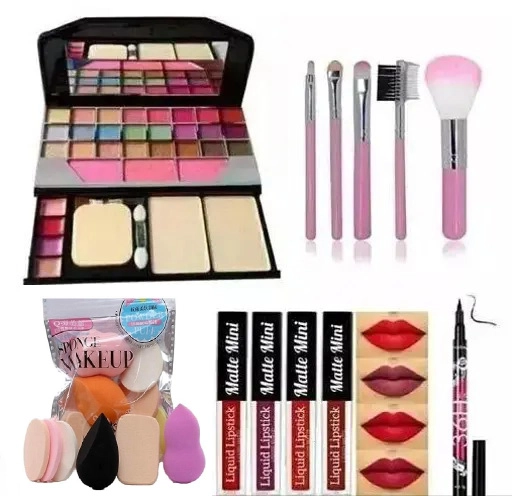 Combo of Matte Face Makeup Kits for Women & Girls (Multicolor, Set of 5)