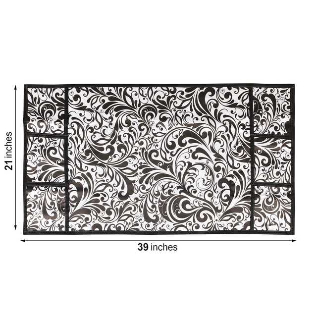 WISHLAND 1 Pc Fridge Cover for Top with 6 Pockets, 2 Handle Cover, 3 Fridge Mats (Set of 6, 21X39 inch) (A-524)