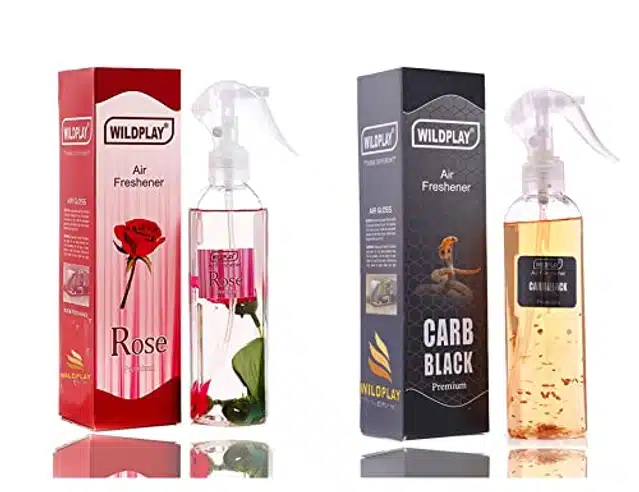 Wildplay Rose & Carb black Room Air Freshener (Pack of 2, 250 ml)