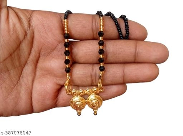 Alloy Mangalsutra for Women (Black & Gold)