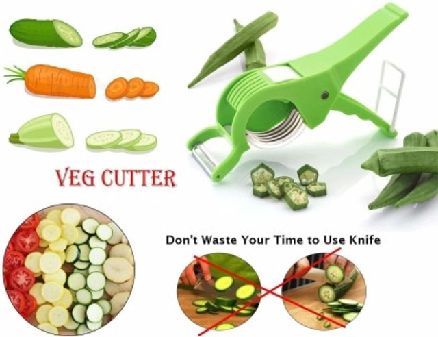 MAITRI Vegetable Cutter Peeler Green  Multi 5 Laser Blade Vegetable and Fruits Cutter/Chopper Multi-Colour Vegetable Chopper  (VEG CUTTER, Pack of 1, Color May Vary)