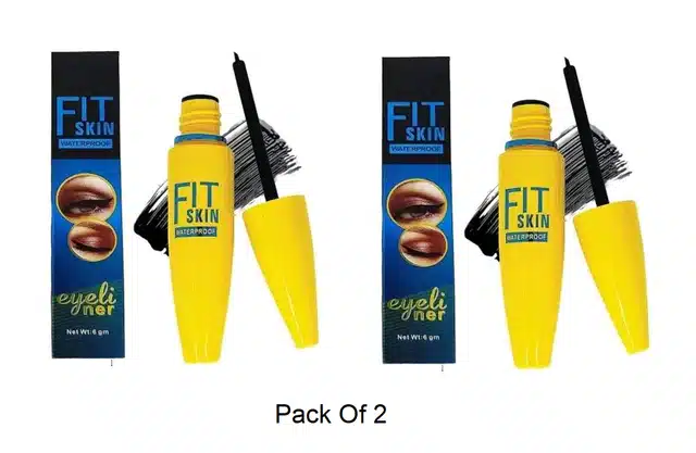 Professional Fit Eyeliner (Pack of 2) (Black, 6 g)