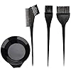 Combo of 3 Pcs Dye Brushes with Mixing Bowl for Hair Colour (Black, Set of 2)