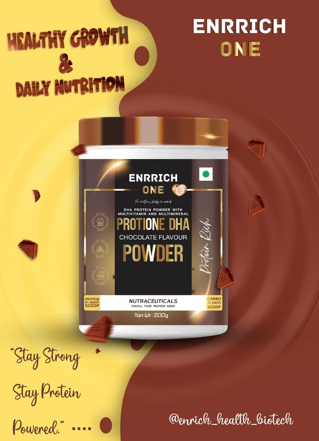 Enrrich One Protione Chocolate Flavoured DHA Protein Powder (200 g)