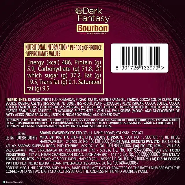 Sunfeast Dark Fantasy Bourbon 111.6 g